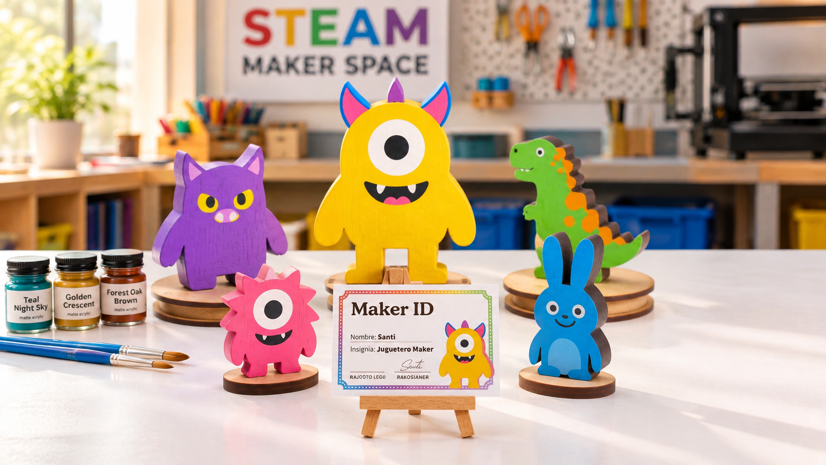 Personajes 2.5D Digitoys impresos en 3D en estudio maker